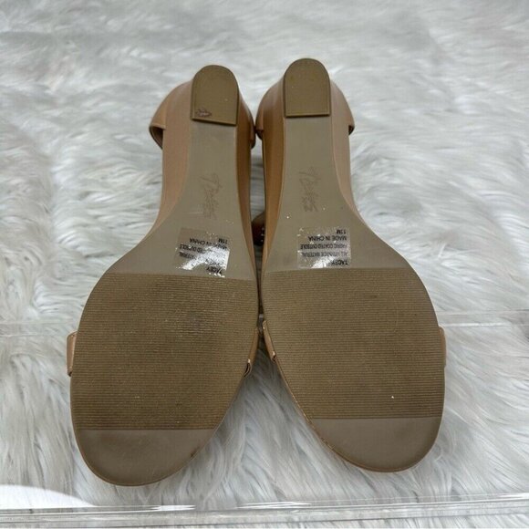 Thalia Sodi Women's Tan Embellished Tacey Open Toe Zip Wedge Sandals US 11M - Picture 9 of 15